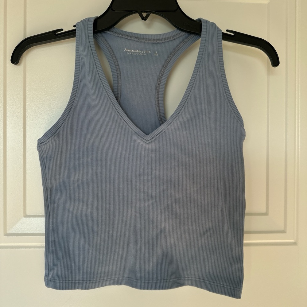 Abercrombie & Fitch Blue Ribbed Tank